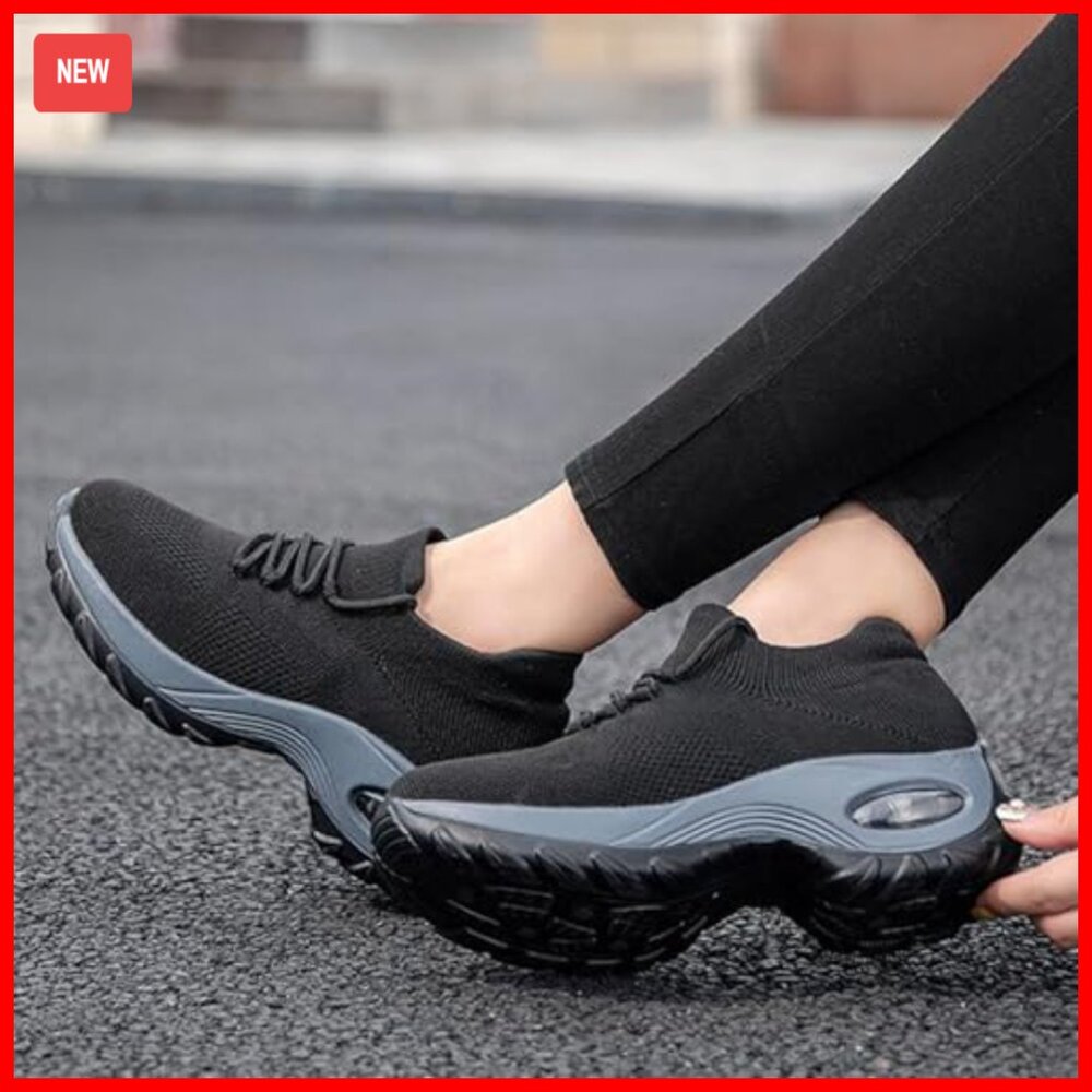 Women's Orthopedic Sneakers with Arch Support Air Cushion Walking Running Shoes - Picture 6 of 7